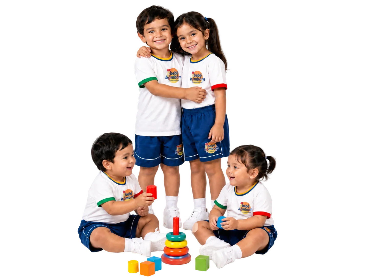 Alunas da Educação Infantil Bebê Bombom em atividade lúdica e de descoberta